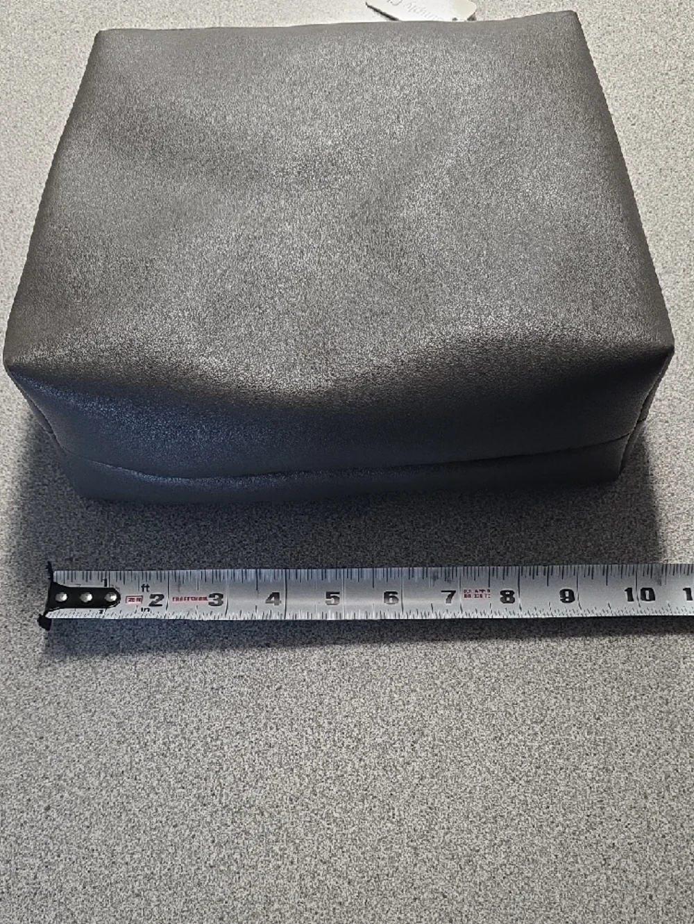 Grey Faux Leather Cosmetic Pouch - Picture 3 of 5